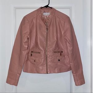 New York & Company Faux Leather Motorcycle Jacket